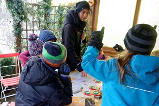 LBV Kindergruppe in ihrer Parzelle in der Kleingartenanlage Tuching (Foto: P. Besgen)